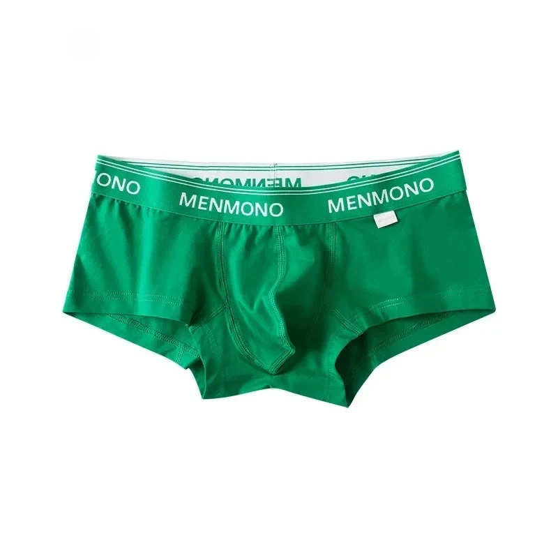 

Men's Sexy Low-Rise Bulge Boxer Briefs Slim Fit Comfortable Breathable Solid Cotton Underwear for Young Men Sports Daily Knicker