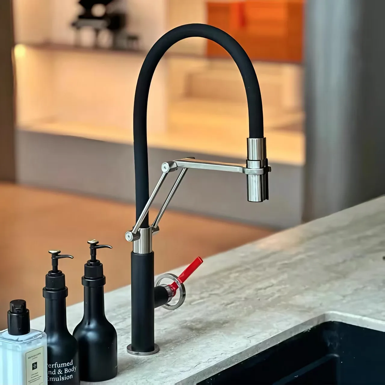 Rotating hot and cold pumping faucet, three-in-one water purification model, vegetable basin sink faucet, household