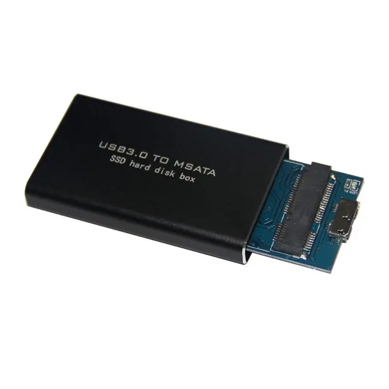 High-quality PC accessories in Stock MSATA to USB 3.0 External Hard Disk Box for 30x50mm 30x30mm MSATA SSD