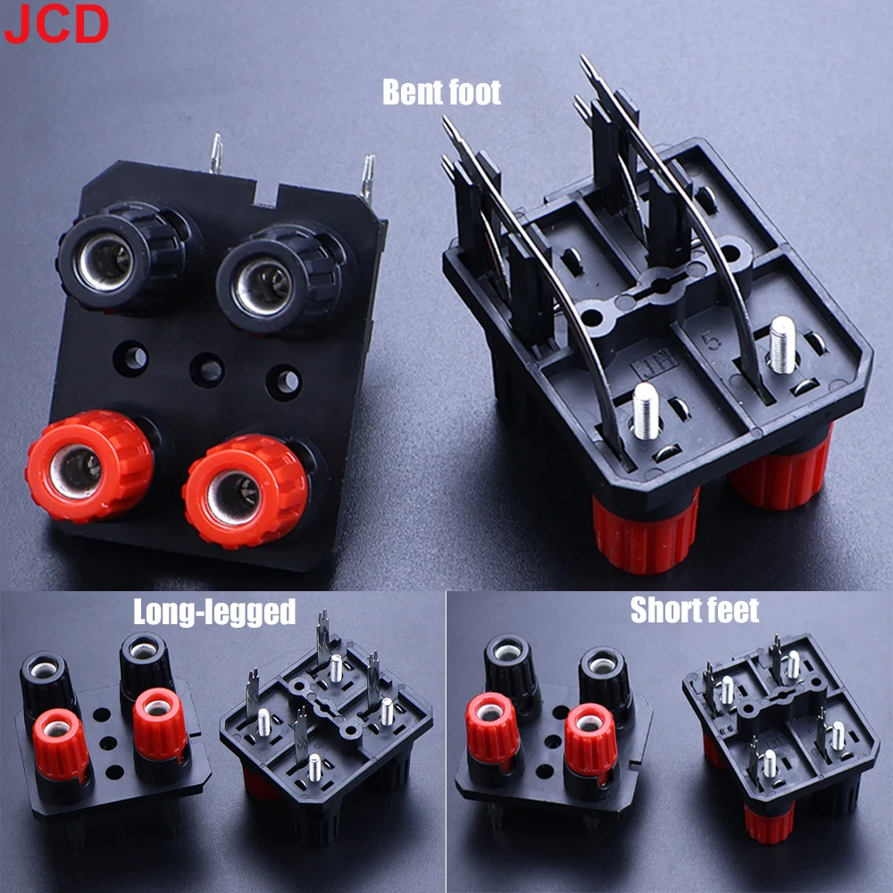 4positions Bend Pin External Audio Jack Speaker Amplifier Banana Plug 4pin WP4-10A Socket Connector Screw Post Terminal Block