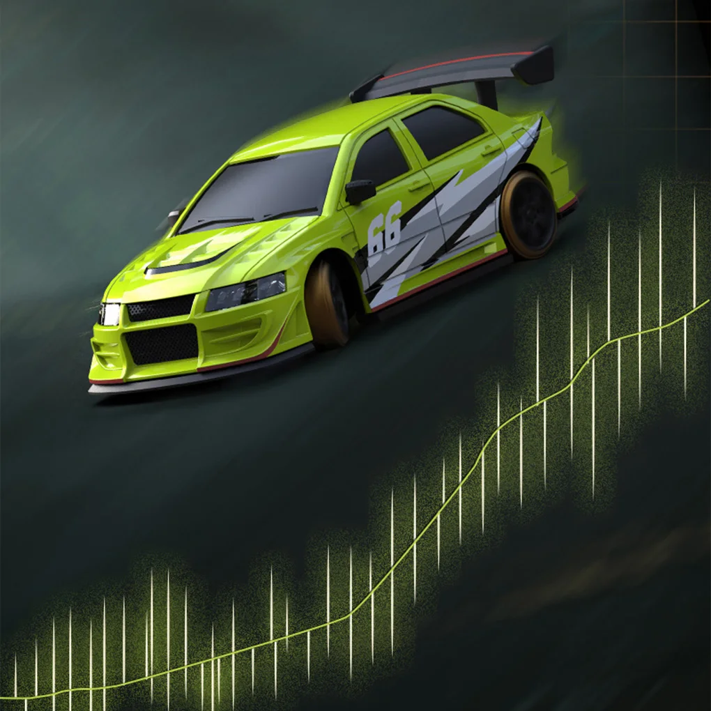 1/76 جديد توربو سباق كهربائي صغير كامل النسبي RC سيارة C66 محاكاة الانجراف سباق السيارات نموذج سطح المكتب الكبار لعب الأطفال #3