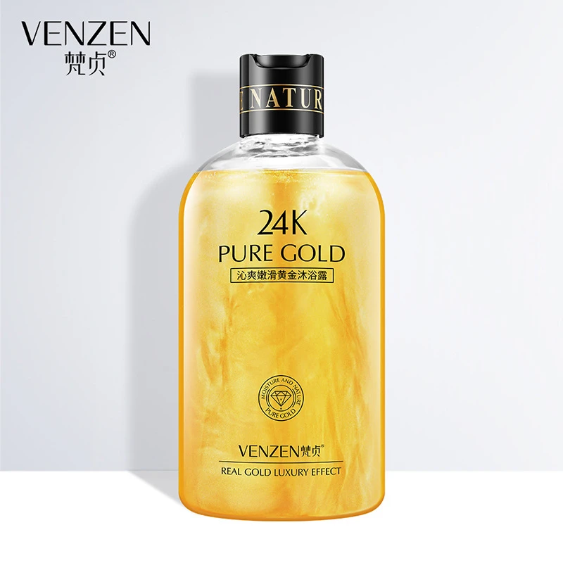 

24K Gold Shower Gel Deep Cleansing Foam Body Wash Long Lasting Fragrance Skin Whitening Moisturizing Nourishing Care Bath Lotion