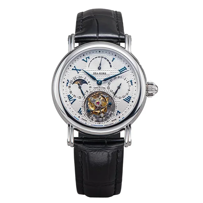 Montre mécanique personnalisée pour homme, mouvement tourbillon privé, montre d'affaires, mode multifonctionnelle