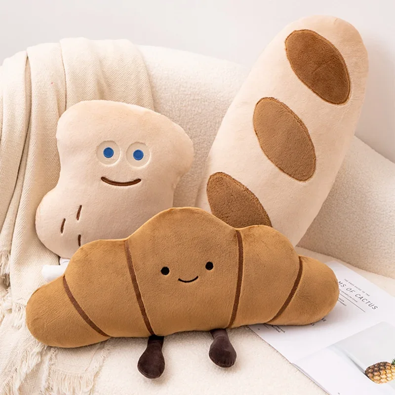 Sweet  Bread Plush Pillow Butter Bread Cute Toy Photography Props Decorative Baby Pillow Doll