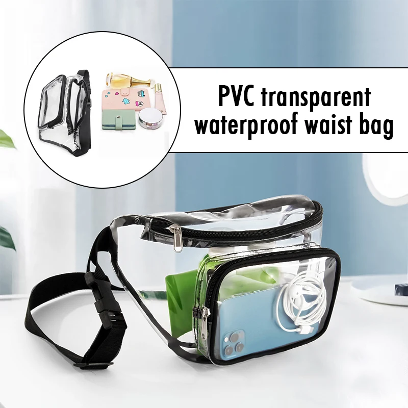 

Women/men Waist Bag Waterproof Pvc Transparent Swimming Phone Fanny Pack Crossbody Coin Belt Sports Travel Clear Chest Pouch New