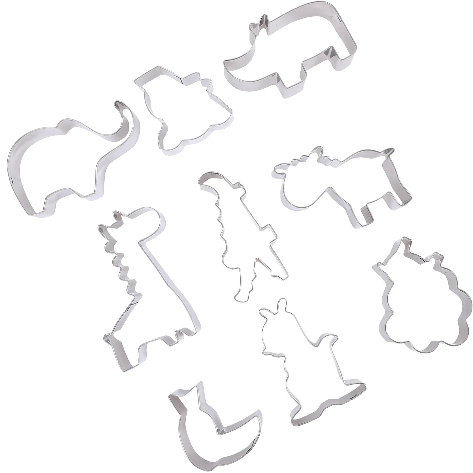 

9pcs Animal Shape Biscuit Mold Cookie Cutter Stainless Steel Baking Tools Party Molds Festival Chocolate Kitchen Bar Accessories