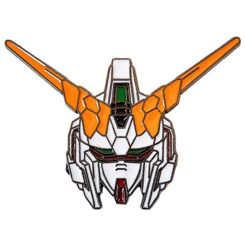 8PCS Anime Creative Mobile Warrior RX-78 Gundam Brooch Cartoon Unicorn Free Metal Badge Bag Gift for Friends - view 5