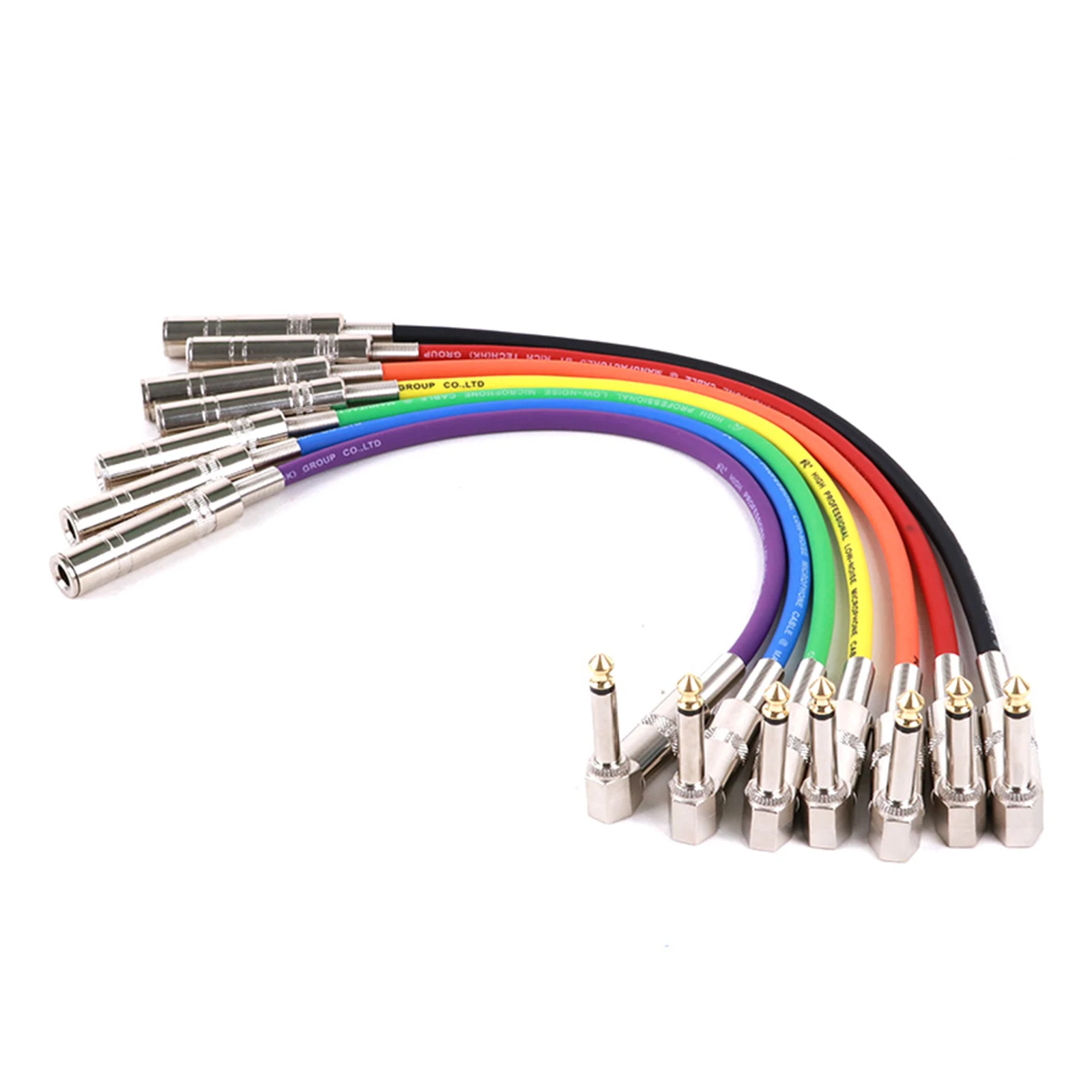 0.3M-15M 90 Degree Elbow Male to Female Mono 6.35mm Extension Multicolor Cable Cord Right Angle 6.35 Male Female Audio Line Wire