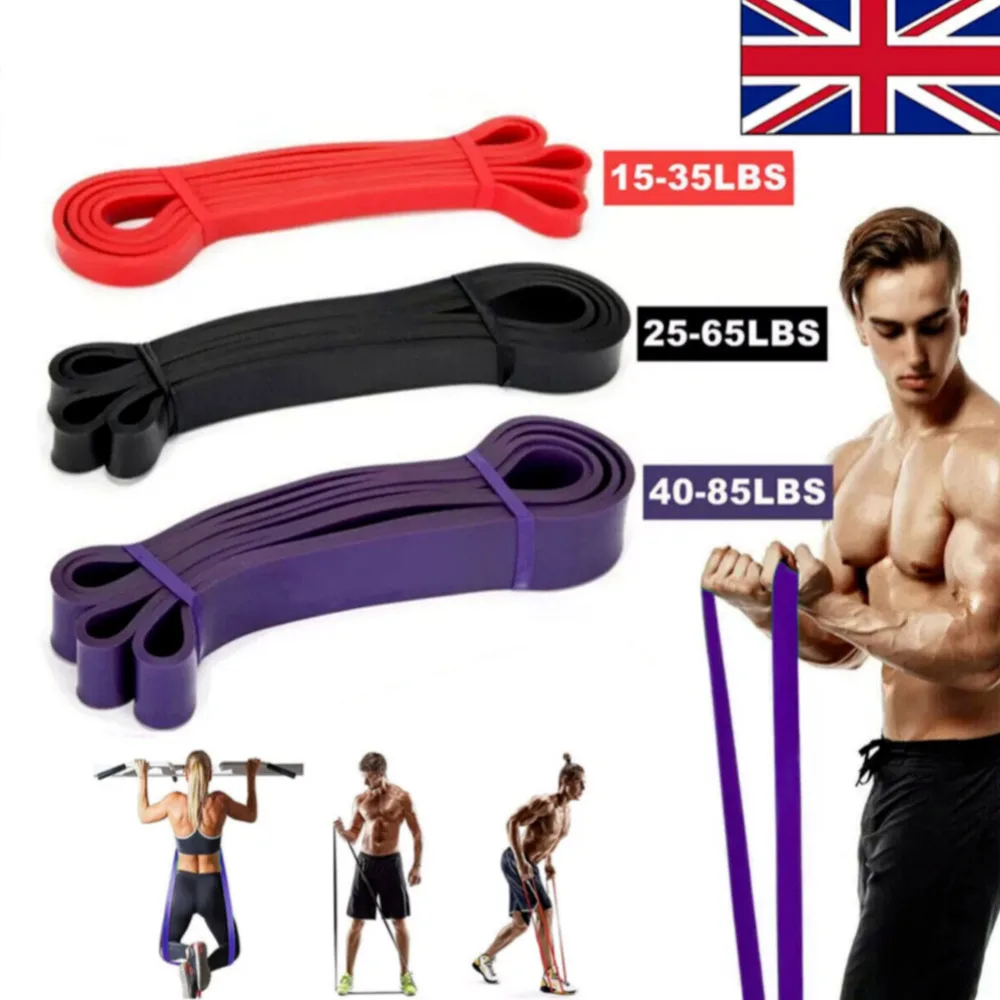 Resistance Bands Exercise Sports Loop Fiess Home Gym Yoga Latex Set Or Singles