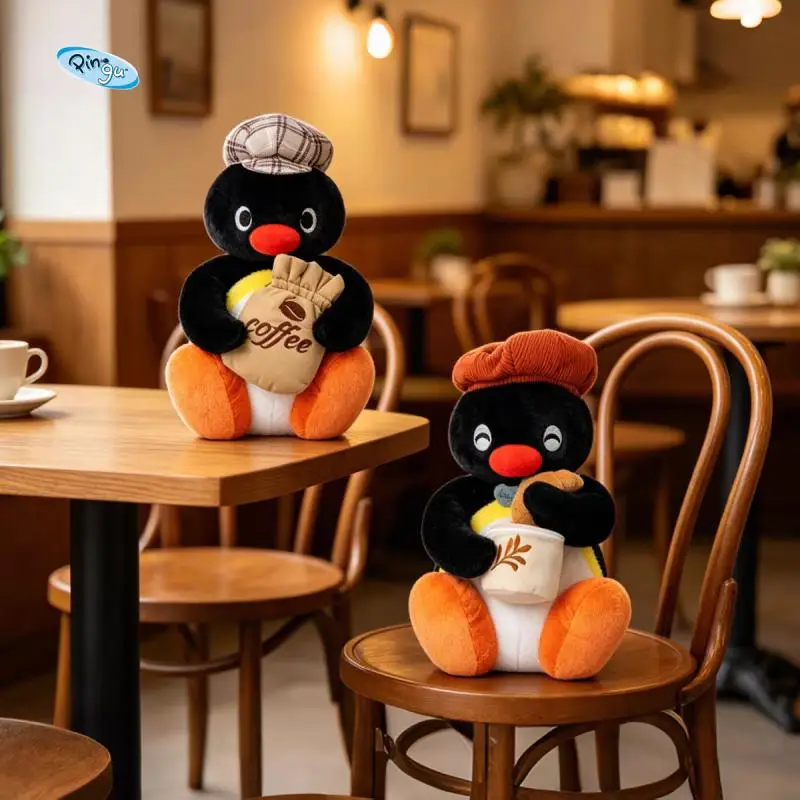 Authentic Youmai 30Cm Pingu Special Brew Coffee Series Sofa Decoration Plush Ornament Cuddle Companion Doll Decorative Gift