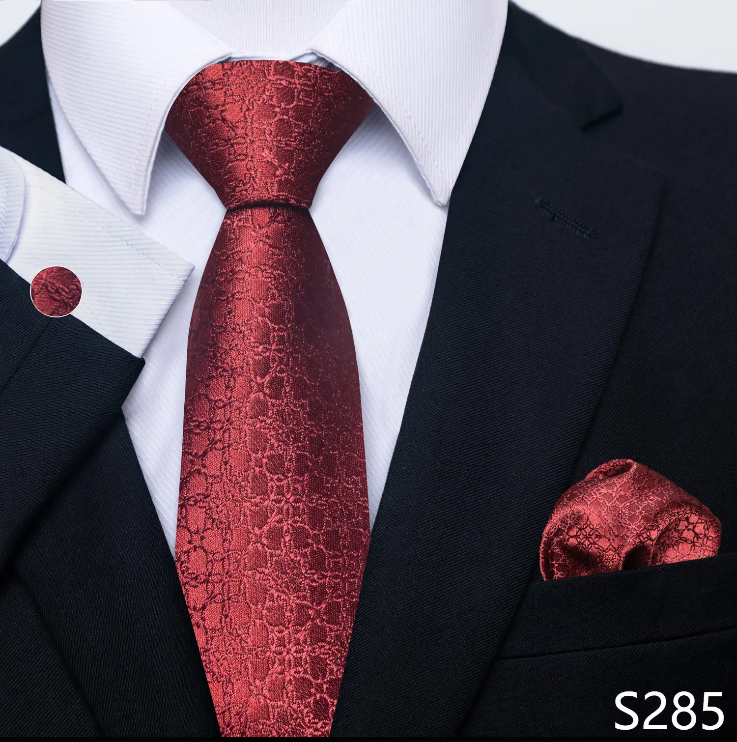 Neue Stil Mode Marke Krawatte Für Männer Grün Floral Krawatte Einstecktücher Manschettenknöpfe Set Krawatte Anzug Zubehör Fit Formale Party – Detail 38