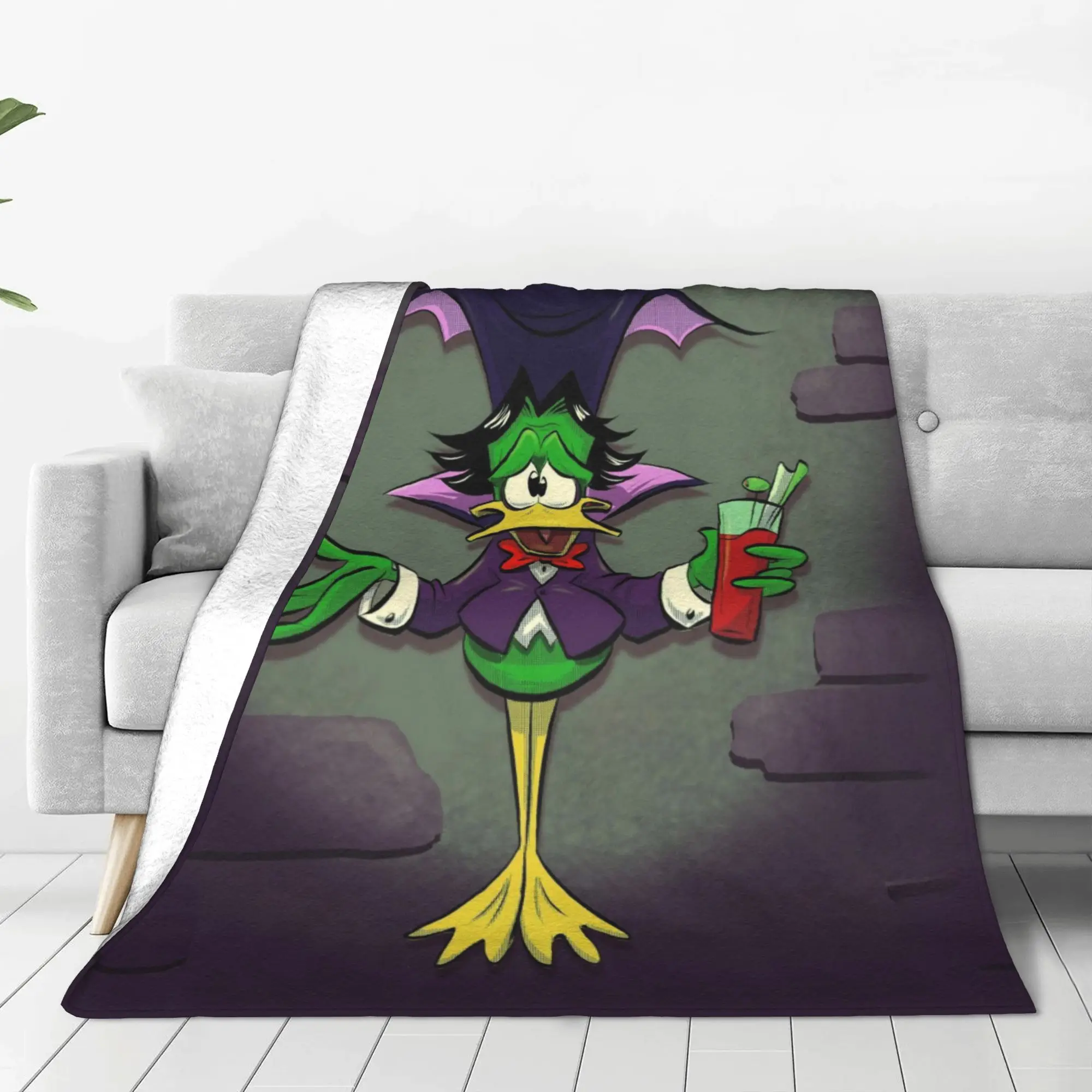 Count Duckula Blanket All Season Count Duckula  Breathable Lightweight Throw Blankets For Car Outdoor Plush Thin Quilt