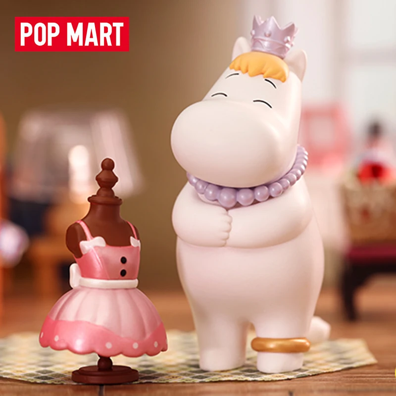 Pop Mart Leben in der Moominley-Serie Anime Action figur Vermutung Tasche Ornament Figuren Wohnkultur Desktop Puppen Modell Geschenk