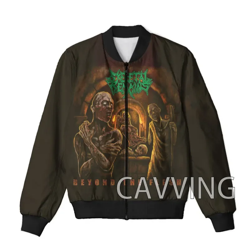 CAVVING 3D Printed  Skeletal Remains  Band  Zipper Bomber Jackets Men Overcoat Mens Coat Zip Up Jackets for Women/Men