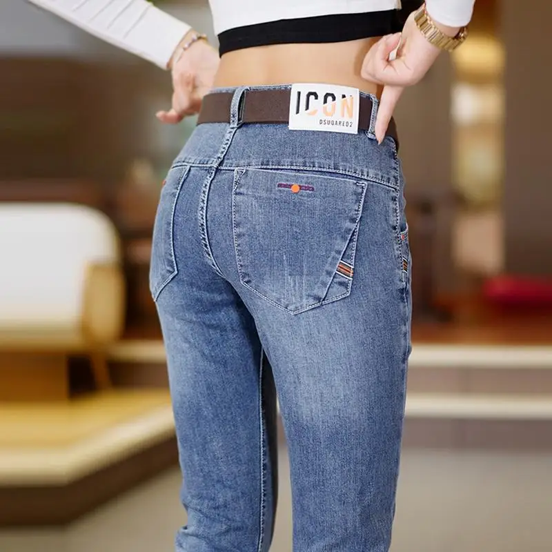 

2024 New Korea Women Men Jeans Cargo Denim Pants Casual Blue Gray Streetwear Straight Jeans Male Trousers Womens Mens Clothing