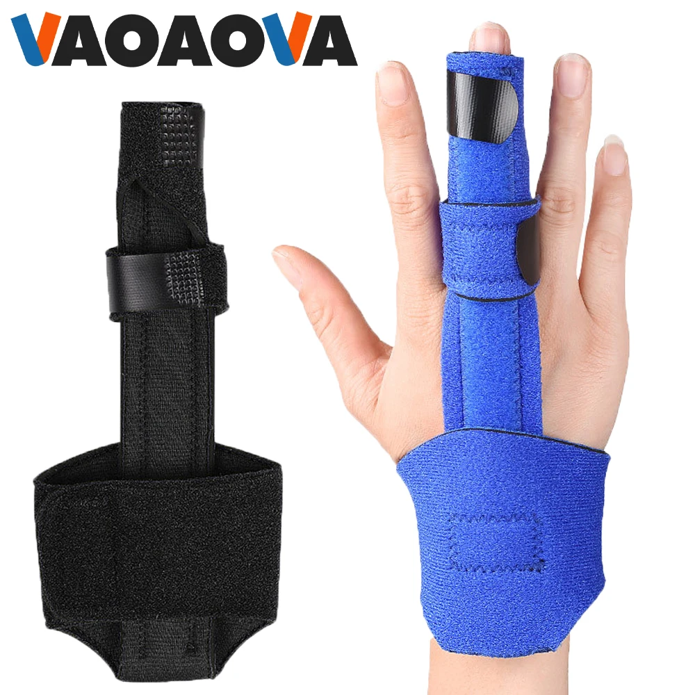 1Pcs Professional Breathable Anti-slip Finger Splint Wrap Fracture Protection Brace Corrector Support with Fixed Tape Bandage