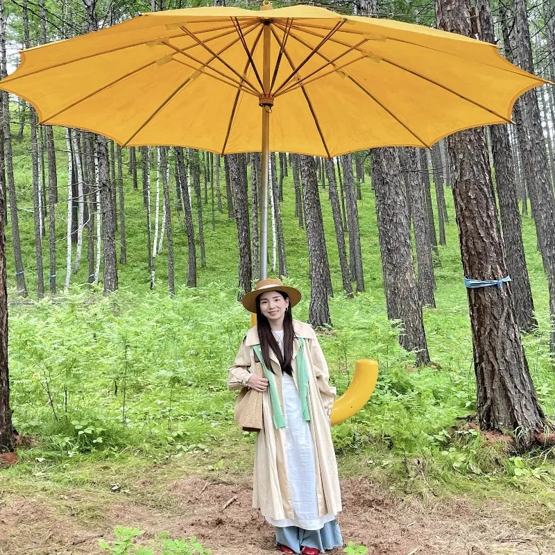 Giant umbrella swing outdoor beauty scene layout Internet celebrity clock in scenic spots art installation