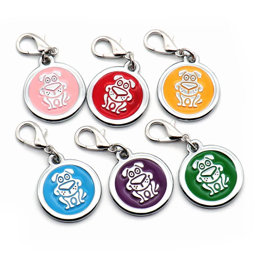 

Wholesale 100 Pcs Dog Personalized Dog ID Tags Engraved Tag For Dogs Cats Collar Puppy Pet Accessories Customized Name Tags
