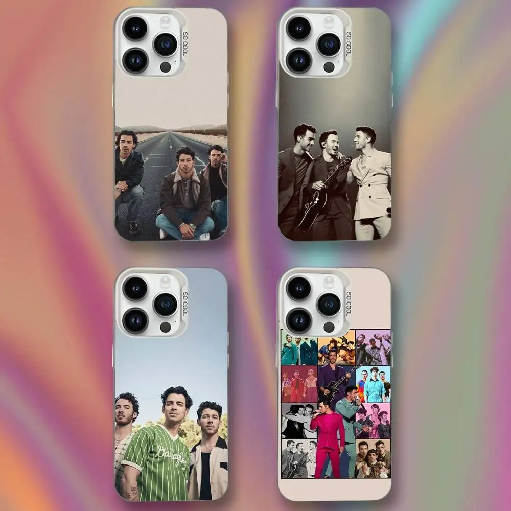 

Band Jonas B-Brother Phone Case For iPhone 16,15,14,13,12,11,Mini,Pro,SE,XS,MAX White Matte Shockproof Cover