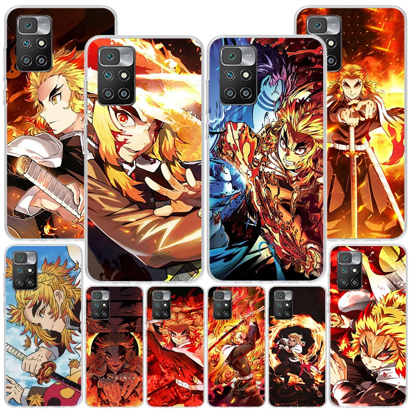 Demon Slayer Rengoku Kyoujurou Phnoe Case for Xiaomi Redmi 12 12C 10 10A 10C 10X 9 9A 9C 9T 8 8A 7 7A 6 6A S2 K20 Pro K40 Unique