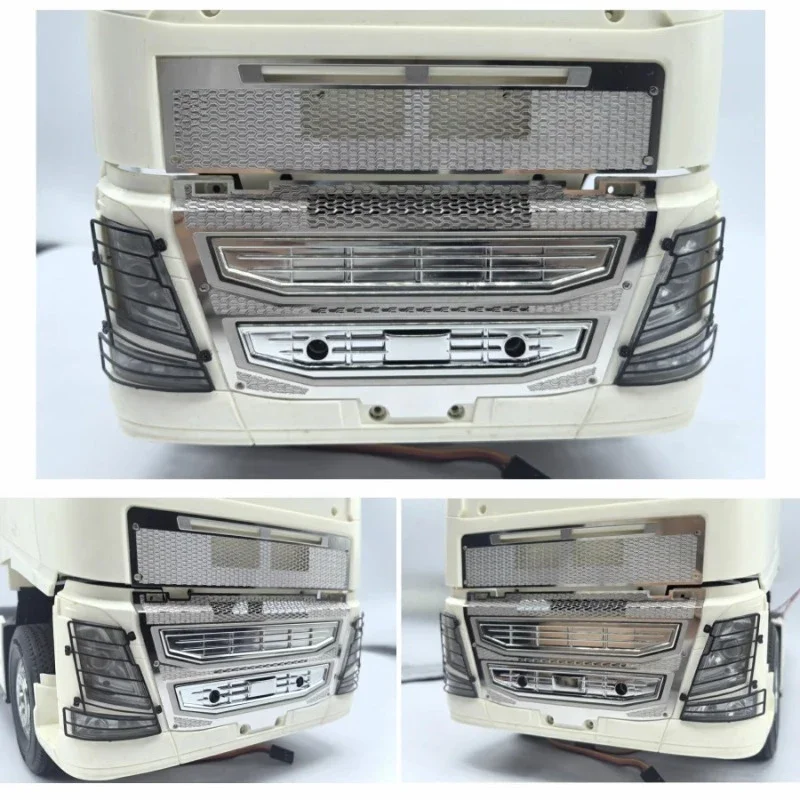 LED 1 pz Metallo Simulazione Copertura di Aspirazione Aria per 1/14 Tamiya RC Camion Auto VOLVO 56362 56375 56360 parti fai da te Giocattoli