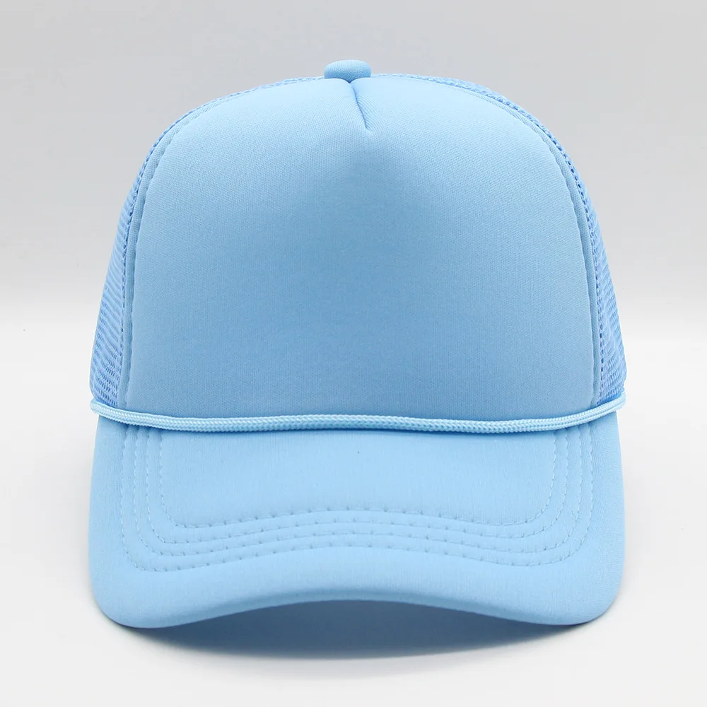 Neue Trucker Caps Männer Frauen Plain Blank Schaum Mesh Baseball Kappe Mit Seil Sommer Atmungsaktive Outdoor Sport Sonnenblende Hüte – Detail 13