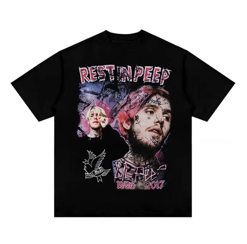 Hip Hop Rap Pest Inpeep Lil Peep 1996-2017 Printed T-Shirt Men Women Fashion T Shirt Short Sleeve Man Harajuku Vintage Tee Shirt