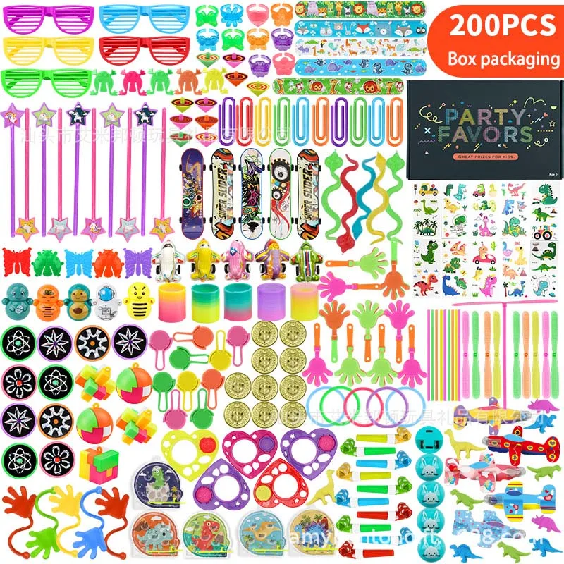 

200Pcs/set Kids Birthday Party Favor Gift Toys Various Small Gift School Reward Educational Toys Pinata Filler Bulk Toys Gifts