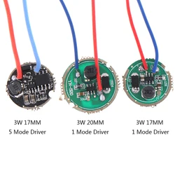 1Pc 3W LED Driver 17mm/20mm 1.2-3.6V DC(1 modalità) 12V DC(5 modalità) LED Driver torcia