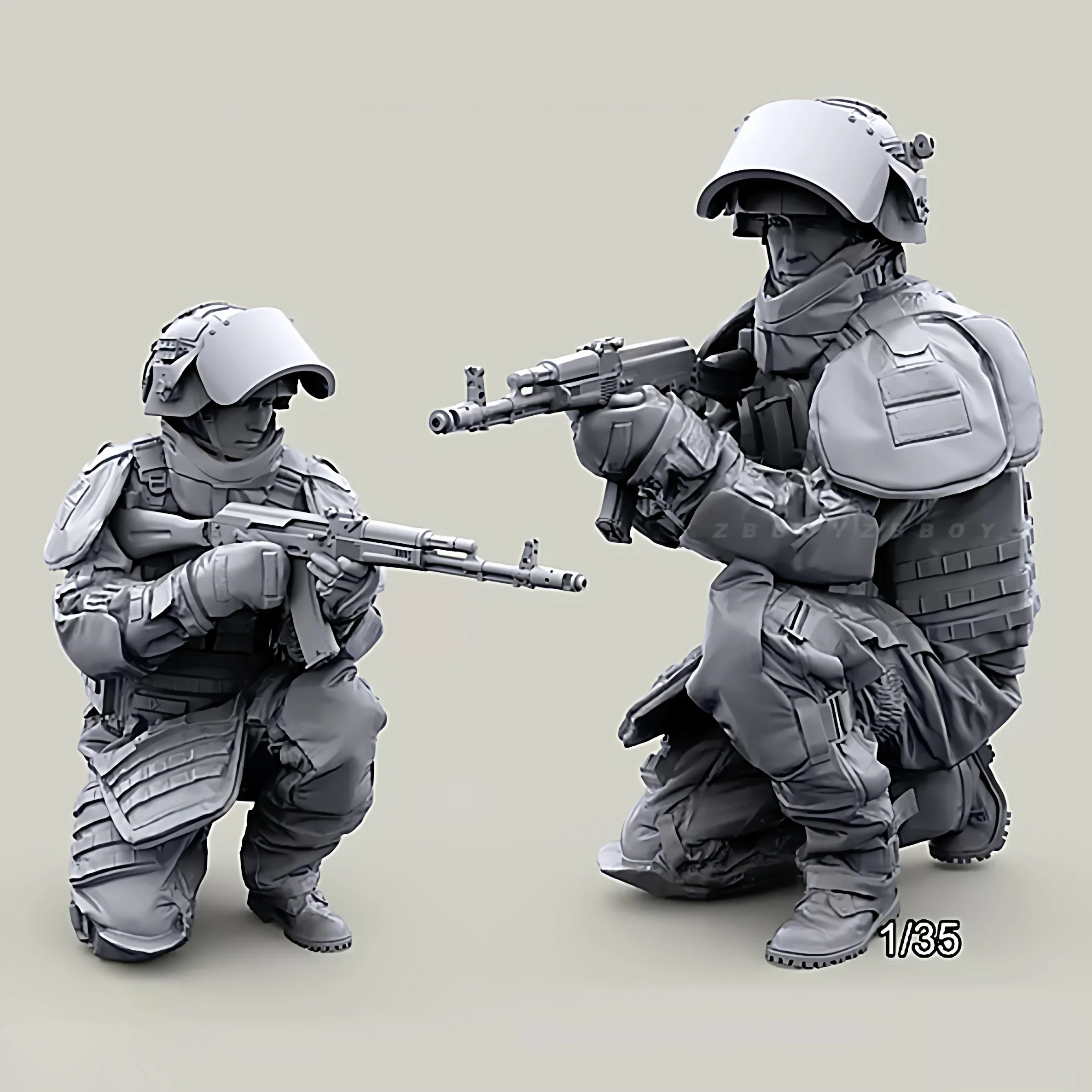 Kit Tentara Resin 1/35 (1 Tentara) Rakitan Mandiri Tanpa Warna A-2153