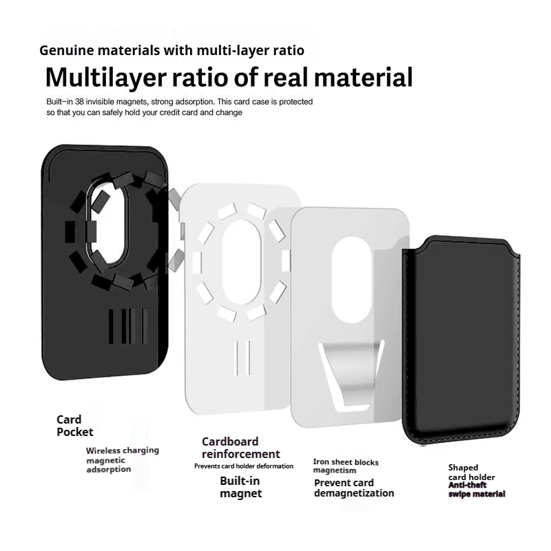 Super Cute Cat Cartoon Pattern Couple Card Holder Magnetic For iPhone 17 Pro Max For Samsung Galaxy S26 For MagSafe Wallet Cover view 3