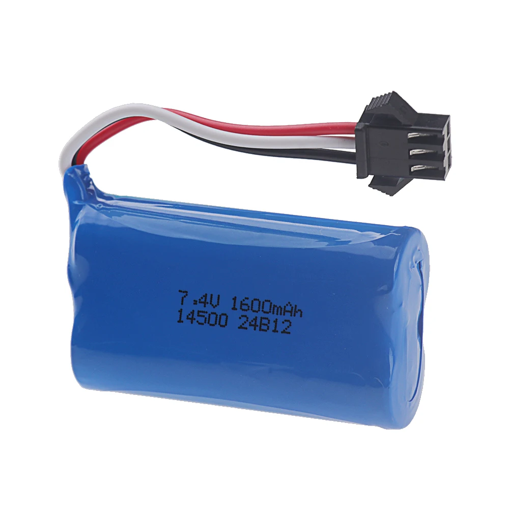 14500 1S 2S 3.7V 7.4V 1600mAh Li-Ion Batteria Per JJRC C2 D828 Rc Giocattoli Auto Baot Serbatoio Pistola Camion Moto Batteria Al Litio