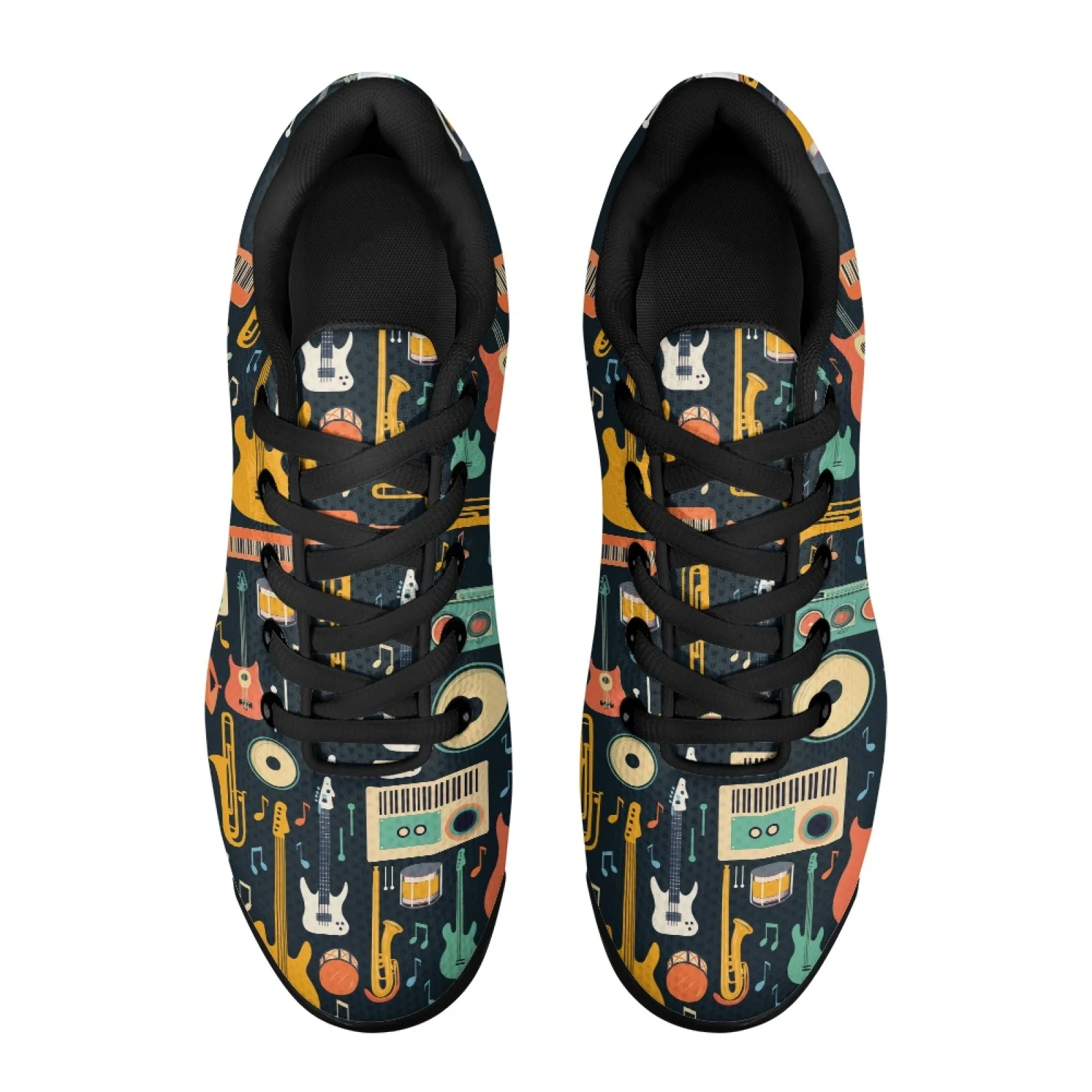 PENSTROLL Music Gear Print Air Cushion Gym Training Walking Shoes Air Cushion Sneakers for Sport Breathable Mens Running Shoes