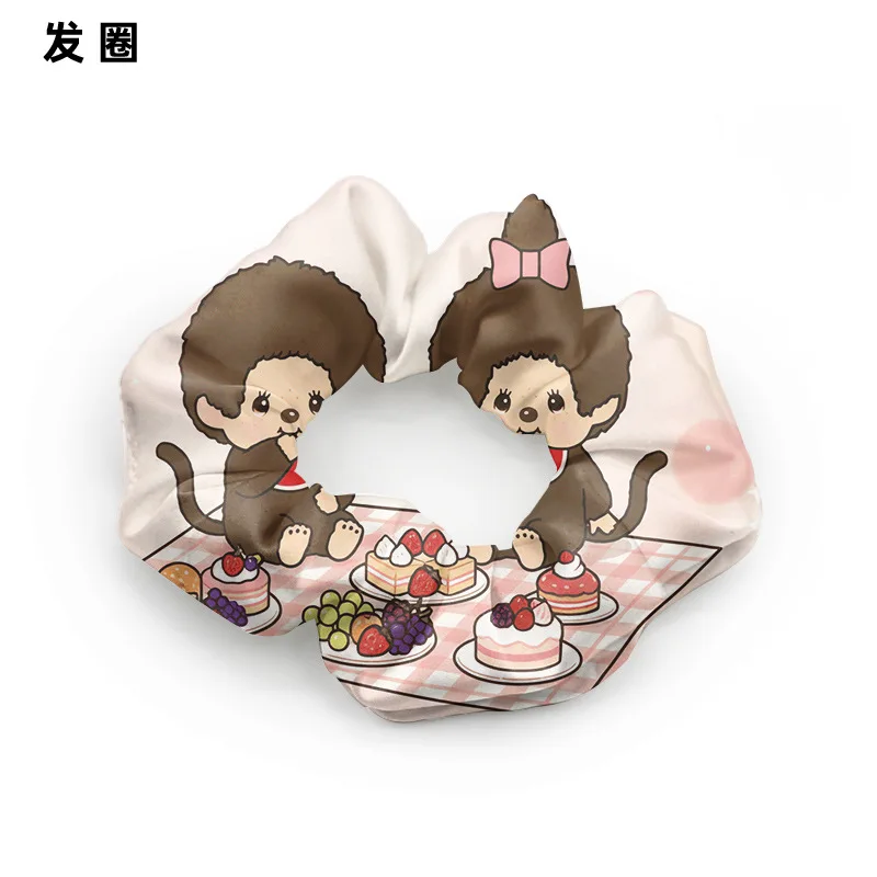 

New Cartoon Monqijqij Scrunchies for Women Girls polyester Big Oversized Elastic Bands Hair Bobble Ties Ropes Ponytail Holder Gi