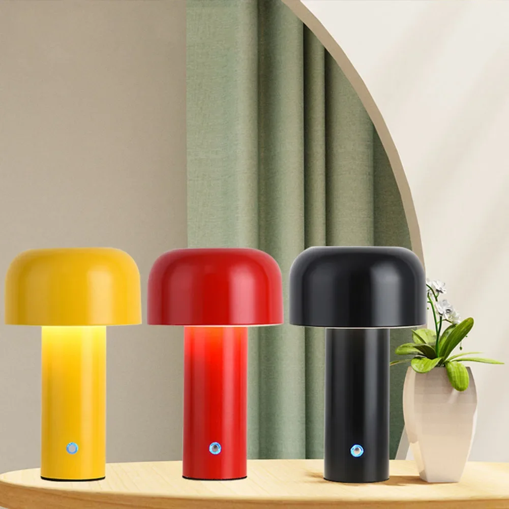 Mushroom Table Lamp with Touch Sensor USB Charging Small Night Light for Kids Bedroom Boy Girls Birthday Christmas Gifts