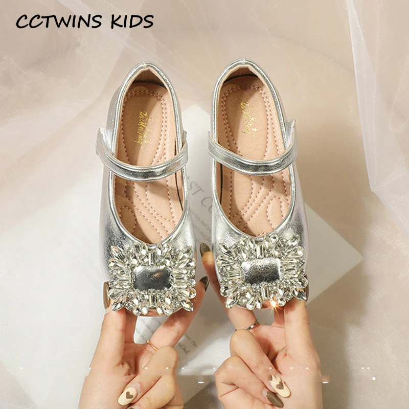 

Girls Princess Shoes Spring Autumn Kids Fashion Brand Mary Jane Dress Dance Ballet Flats Toddler Patent Crystal Metal Soft Sole