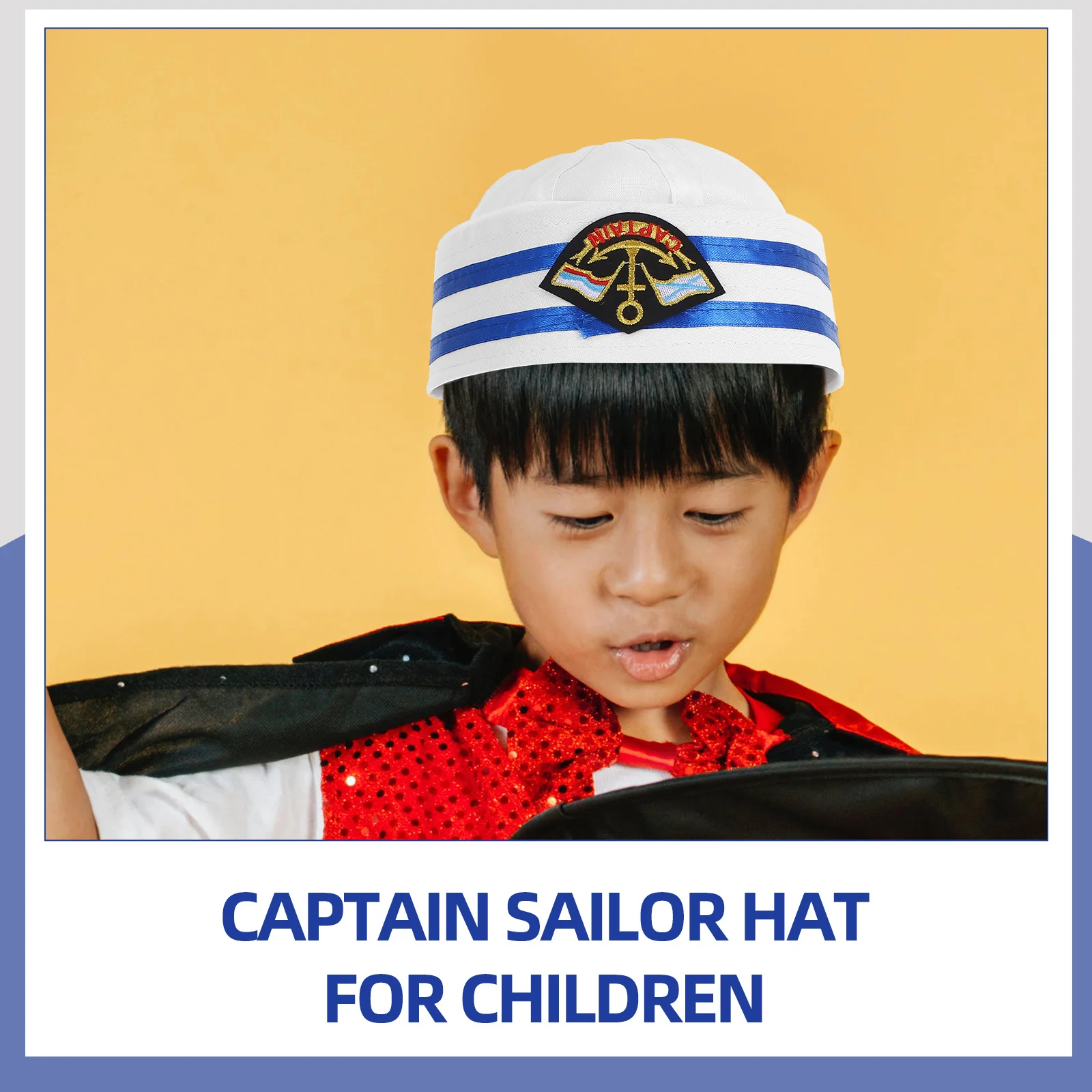 قبعة بحار 54 سنتيمتر مزيج القطن قبعة يخت شارة مطرزة للجنسين البحرية الكابتن البحرية يخت قبعة حفلة عسكرية