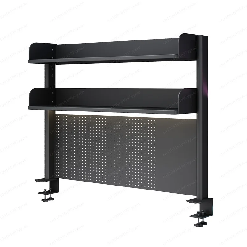 E-sports style Multi-layer hole board Shelf Student study desk Bookshelf Office computer desktop storage rack