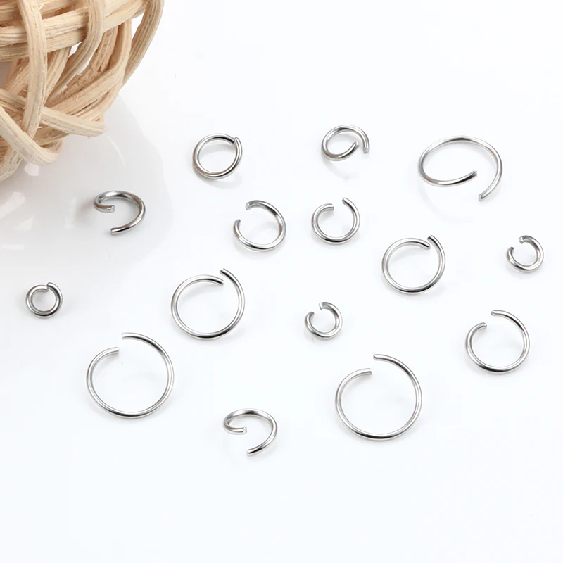 0.6mm Thickness Open Jump Rings 3mm4mm5mm6mm Stainless Steel Jewerly Making Supplies Accessorie DIY Necklace Connector Findings