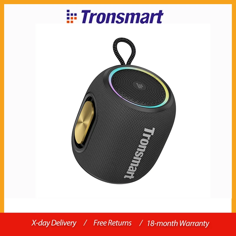 Tronsmart T8 Mini-Lautsprecher, tragbarer Bluetooth-Lautsprecher mit 360-Grad-Audio, 20 Stunden Spielzeit, IPX7 wasserdicht, APP-Steuerung für Camping