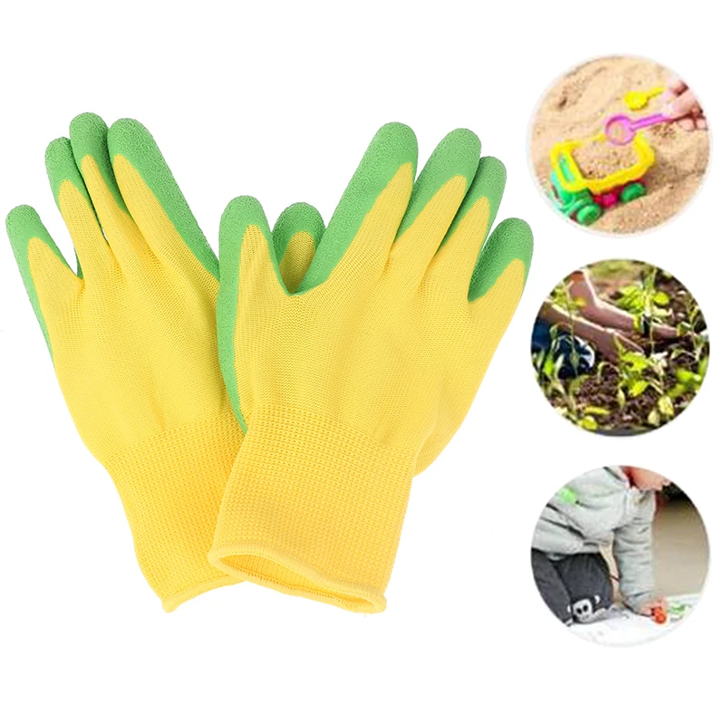 1 Pair Outdoor Outdoor Work Gloves Gardening Gloves Waterproof Labour Protection Gloves For Kids Children Students