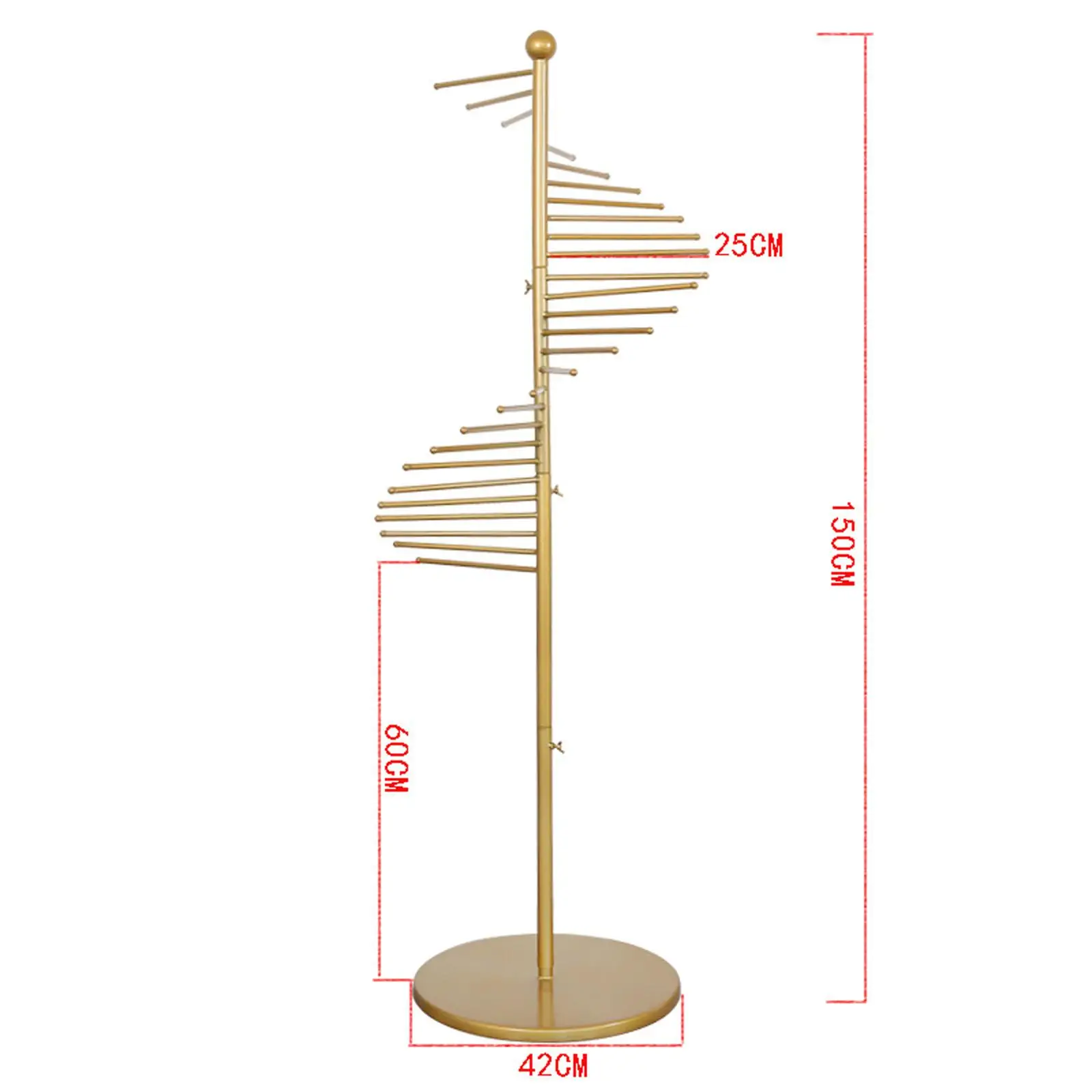 Scarf Display Rack Spiral Scarf Holder Novelty Multipurpose Organizer Shelf Floor Display Stand for Belts Ties Cloakroom Home view 4