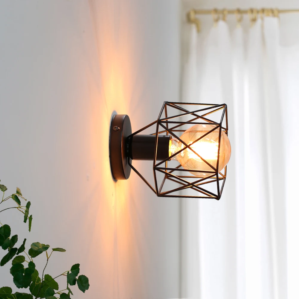 

Retro Ceiling Lamp AC 85-265V For Home Decor Vintage Edison Loft E27 Lights Hallway Stair Indoor Cage Ceiling Lighting Fixtures