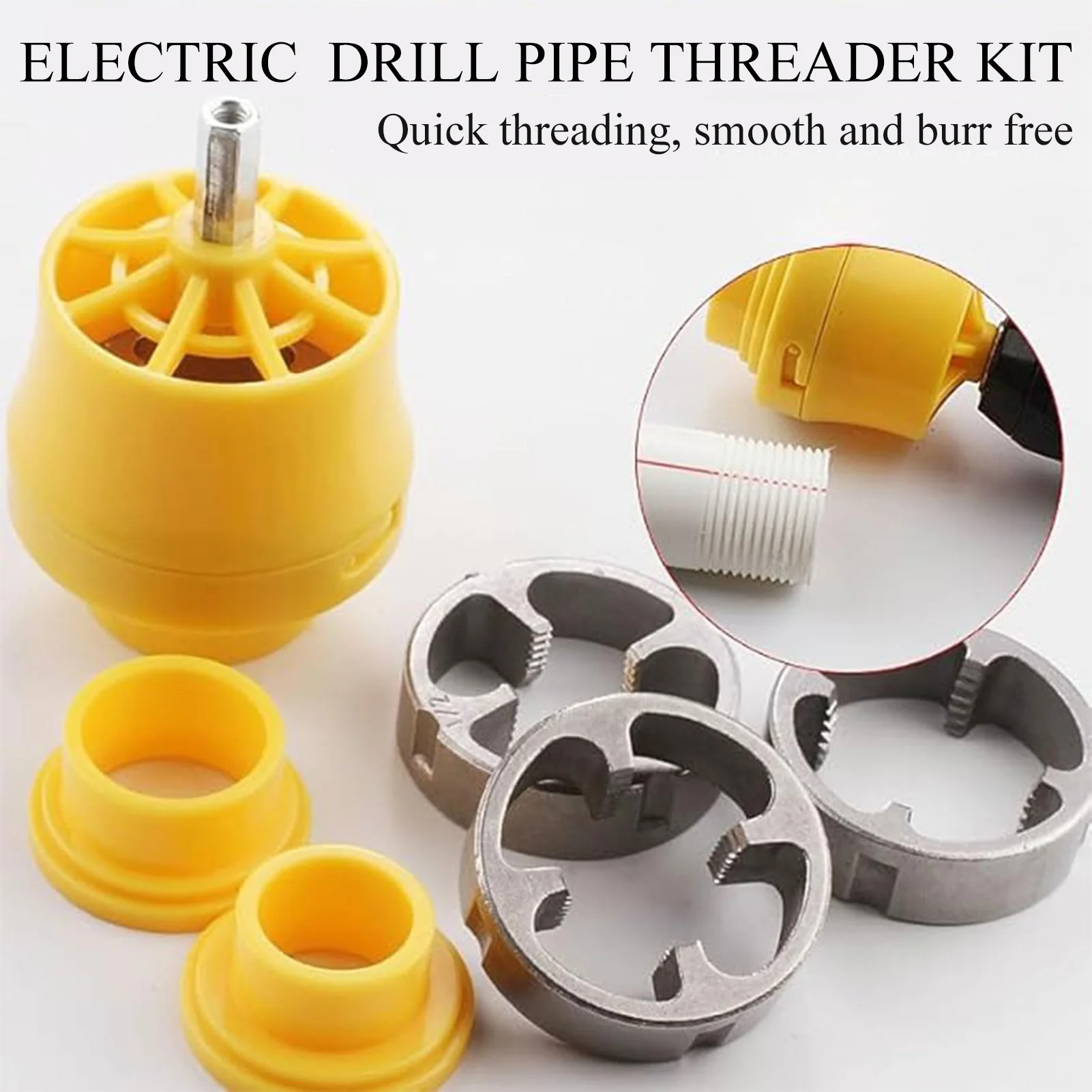 

Newly Plastic Pipe Thread Die Kit Fine Craftsmanship Professional Cutting Pipe Threading Tool Suitable for Bolts and Fasteners