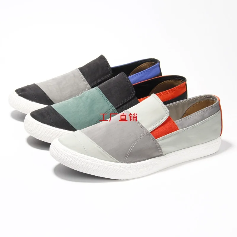 Popular low-top casual men's breathable summer color matching trendy Korean version comfortable soft-soled cloth shoes