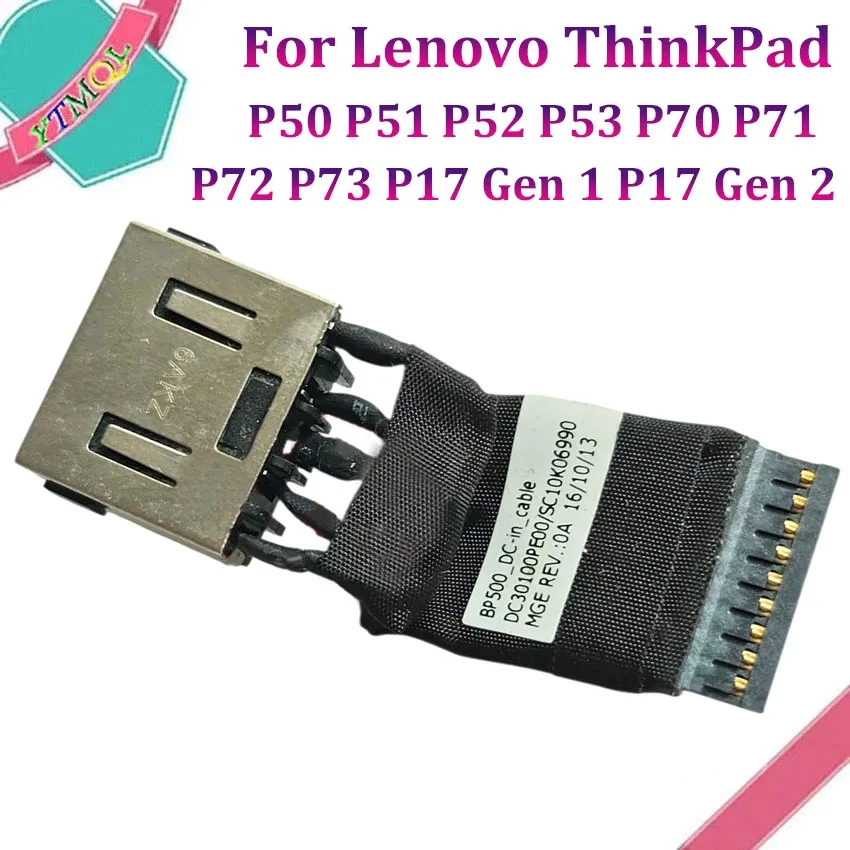 1 Uds para Lenovo ThinkPad P50 P51 P52 P53 P70 P71 P72 P73 P17 Gen 1 P17 Gen 2 portátil conector de alimentación CC Cable flexible