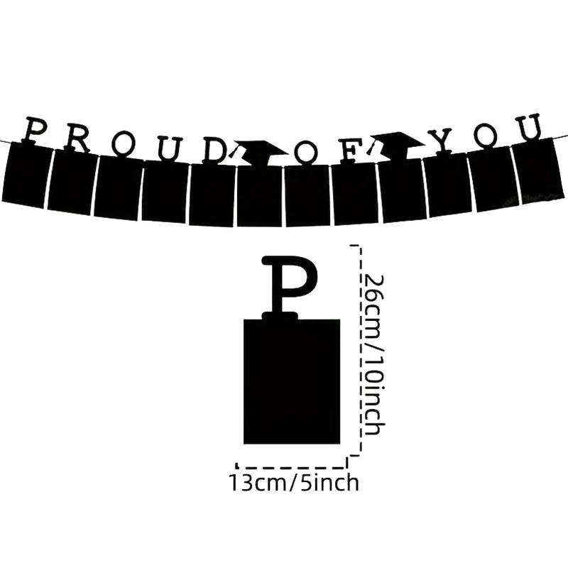 Banner de foto de formatura sem faça você mesmo, banner de imagem de formatura banner de formatura personalizado 2025 bandeira orgulhosa de você, formatura