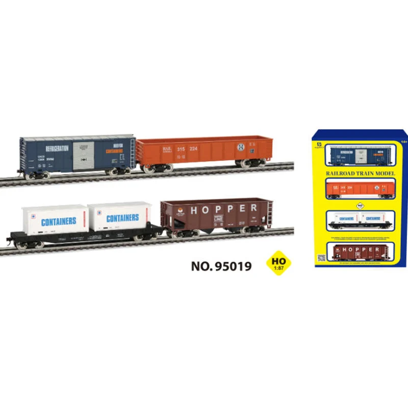HF 1:87 Scale Railroad Train Model Simulation Car Alloy Model Static Display Collectible Souvenir Decoration Gifts