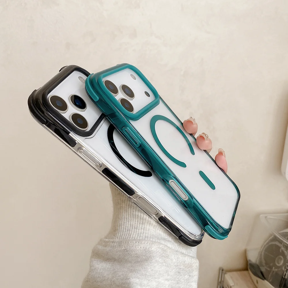 For Iphone17 acrylic mobile phone case tpe is suitable for Apple17promax high-permeability 17air airbag anti-drop magnetic shell - Image 2