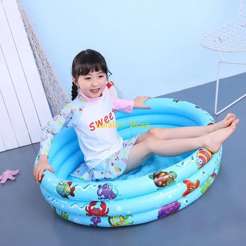 Y4QA 1 Set Baby Infants Inflatable Swimming Pool Kids Round Safety Swim Pool for Kids
